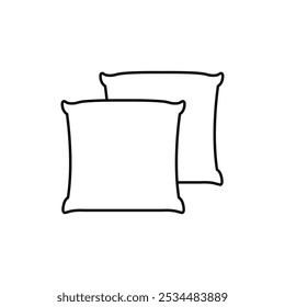 Pillow icon vector set. Bedroom illustration sign collection. Sleep symbol. Relaxation logo.