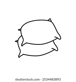 Pillow icon vector set. Bedroom illustration sign collection. Sleep symbol. Relaxation logo.