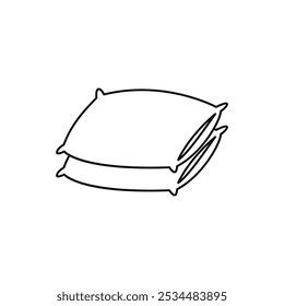Pillow icon vector set. Bedroom illustration sign collection. Sleep symbol. Relaxation logo.
