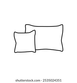 Pillow icon vector set. Bedroom illustration sign collection. Sleep symbol. Relaxation logo.