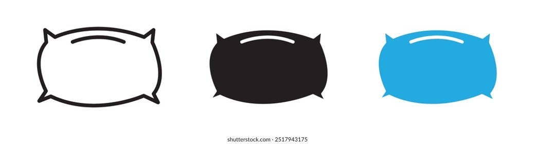 Pillow icon vector set illustration