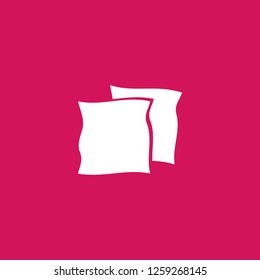 pillow icon vector. pillow sign on pink background. pillow icon for web and app