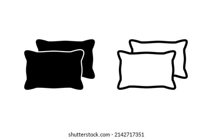 Pillow icon vector. Pillow sign and symbol. Comfortable fluffy pillow