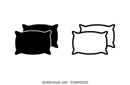 Pillow icon vector. Pillow sign and symbol. Comfortable fluffy pillow