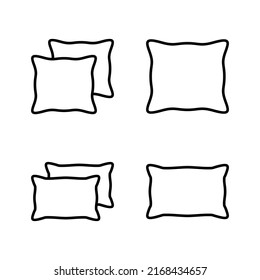 Pillow icon vector. Pillow sign and symbol. Comfortable fluffy pillow