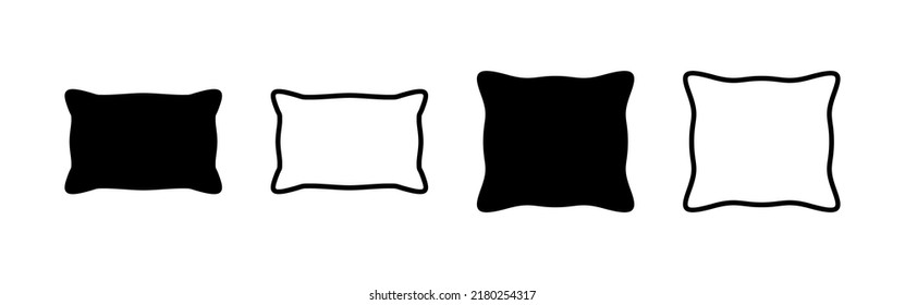 Pillow icon vector. Pillow sign and symbol. Comfortable fluffy pillow