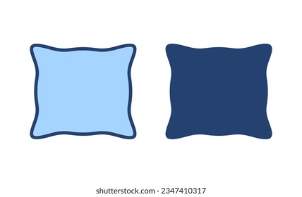 Pillow icon vector. Pillow sign and symbol. Comfortable fluffy pillow