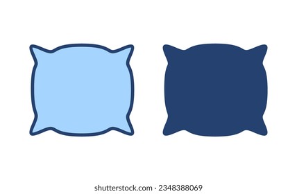 Pillow icon vector. Pillow sign and symbol. Comfortable fluffy pillow