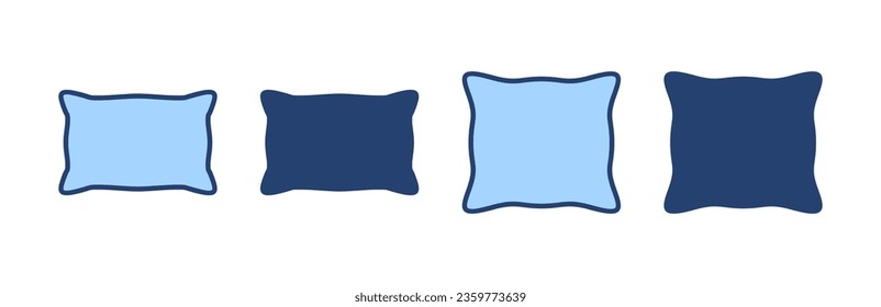 Pillow icon vector. Pillow sign and symbol. Comfortable fluffy pillow