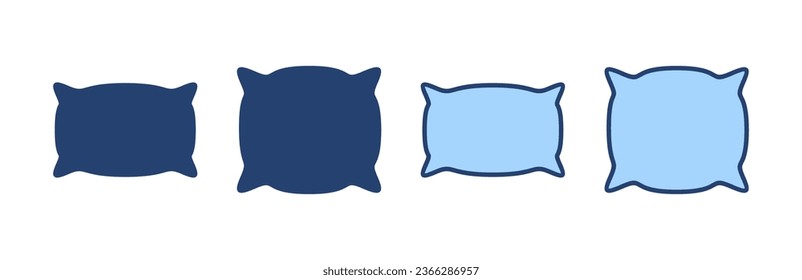 Pillow icon vector. Pillow sign and symbol. Comfortable fluffy pillow