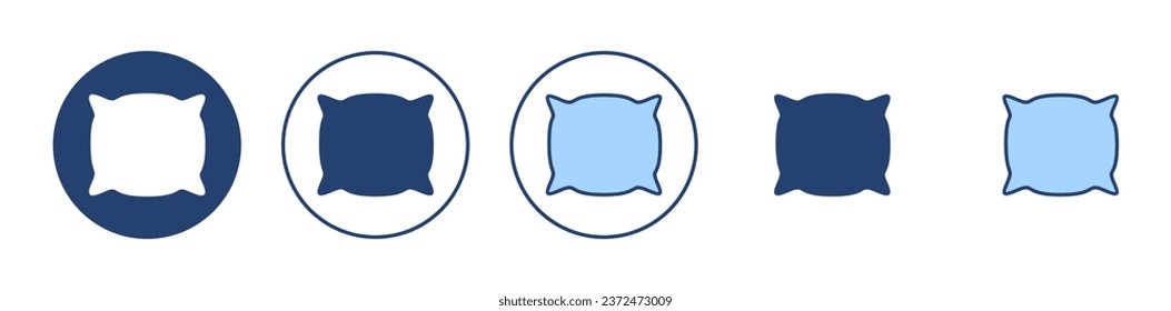 Pillow icon vector. Pillow sign and symbol. Comfortable fluffy pillow