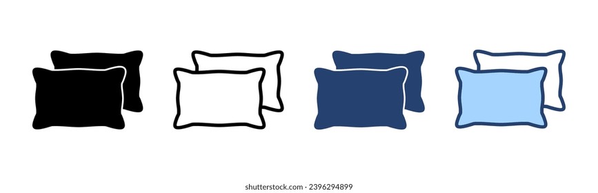 Pillow icon vector. Pillow sign and symbol. Comfortable fluffy pillow