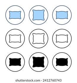 Pillow icon vector. Pillow sign and symbol. Comfortable fluffy pillow