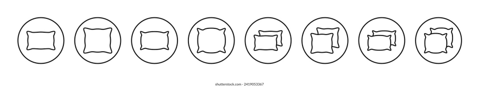 Pillow icon vector. Pillow sign and symbol. Comfortable fluffy pillow