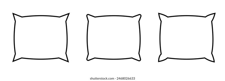 Pillow icon vector. Pillow sign and symbol. Comfortable fluffy pillow on white background.