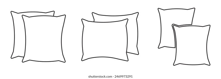 Pillow icon vector. Pillow sign and symbol. eps10