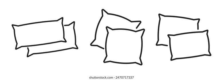 Pillow icon vector. Pillow sign and symbol. Comfortable fluffy pillow design eps 10