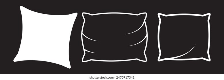 Pillow icon vector. Pillow sign and symbol. Comfortable fluffy pillow design eps 10