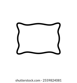 Pillow icon vector. Pillow sign and symbol. Comfortable fluffy pillow