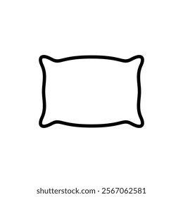 Pillow icon vector. Pillow sign and symbol. Comfortable fluffy pillow