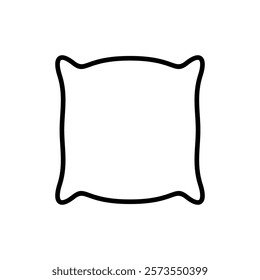 Pillow icon vector. Pillow sign and symbol. Comfortable fluffy pillow