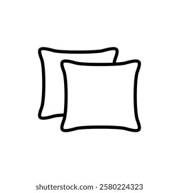 Pillow icon vector. Pillow sign and symbol. Comfortable fluffy pillow