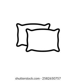 Pillow icon vector. Pillow sign and symbol. Comfortable fluffy pillow