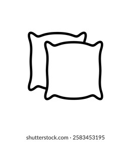 Pillow icon vector. Pillow sign and symbol. Comfortable fluffy pillow