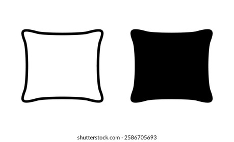 Pillow icon vector. Pillow sign and symbol. Comfortable fluffy pillow