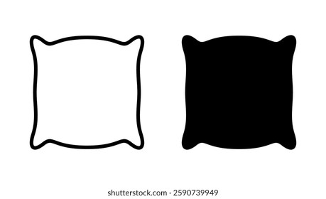 Pillow icon vector. Pillow sign and symbol. Comfortable fluffy pillow