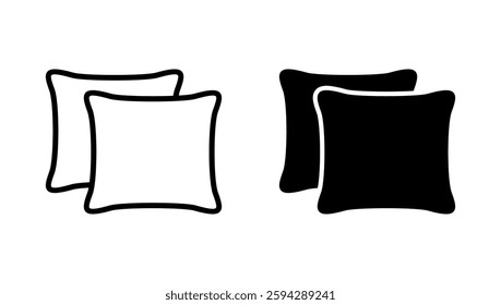 Pillow icon vector. Pillow sign and symbol. Comfortable fluffy pillow