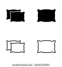 Pillow icon vector. Pillow sign and symbol. Comfortable fluffy pillow