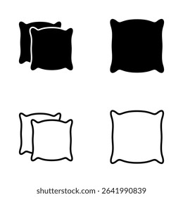 Pillow icon vector. Pillow sign and symbol. Comfortable fluffy pillow
