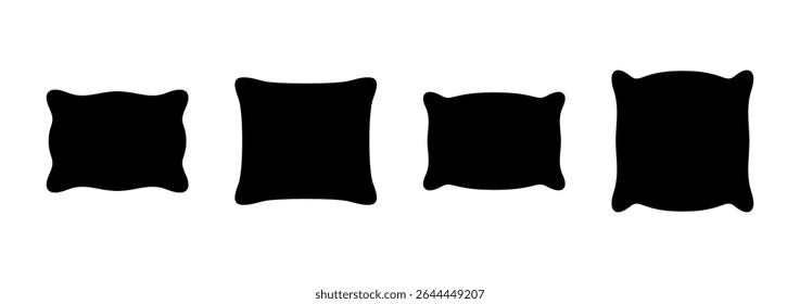 Pillow icon vector. Pillow sign and symbol. Comfortable fluffy pillow