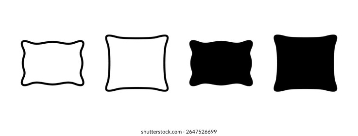 Pillow icon vector. Pillow sign and symbol. Comfortable fluffy pillow