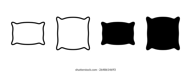 Pillow icon vector. Pillow sign and symbol. Comfortable fluffy pillow