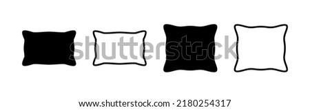 Pillow icon vector. Pillow sign and symbol. Comfortable fluffy pillow