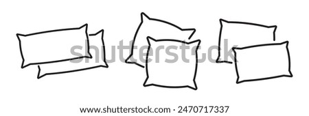 Pillow icon vector. Pillow sign and symbol. Comfortable fluffy pillow design eps 10