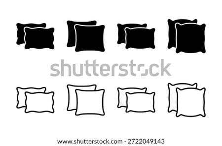 Pillow icon vector. Pillow sign and symbol. Comfortable fluffy pillow