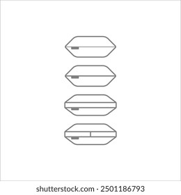 PILLOW ICON VECTOR SIMPLE LINE