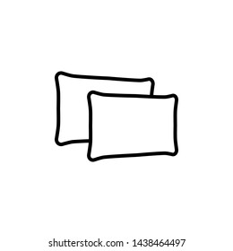 Pillow icon vector, solid pictogram isolated , logo illustration - Vector