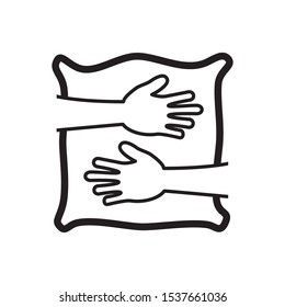 pillow icon vector symbol template 