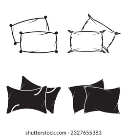 pillow icon vector template illustration logo design
