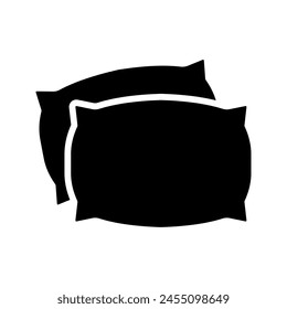 Pillow icon vector in trendy color editable