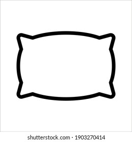 Pillow icon vector in trendy on white background. color editable