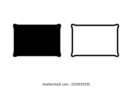 Pillow icon vector for web and mobile app. Pillow sign and symbol. Comfortable fluffy pillow