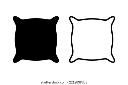 Pillow icon vector for web and mobile app. Pillow sign and symbol. Comfortable fluffy pillow