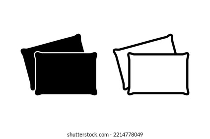 Pillow icon vector for web and mobile app. Pillow sign and symbol. Comfortable fluffy pillow
