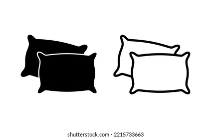 Pillow icon vector for web and mobile app. Pillow sign and symbol. Comfortable fluffy pillow