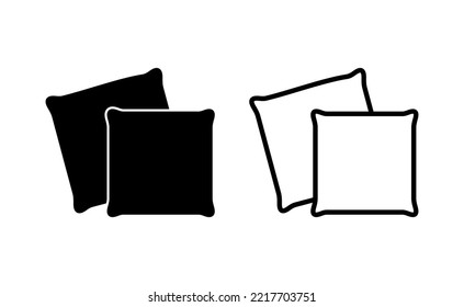 Pillow icon vector for web and mobile app. Pillow sign and symbol. Comfortable fluffy pillow